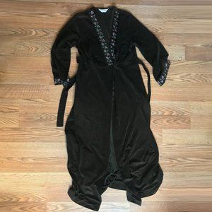 Vintage Floral Open Front Housecoat Robe